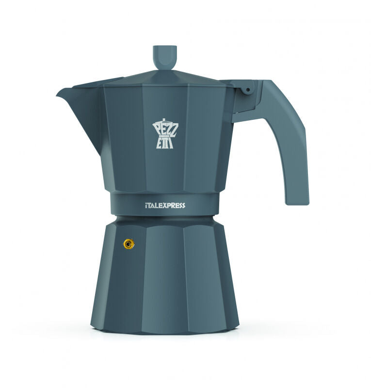 Pezzetti Italexpress Aluminium Moka Pot 3 Cup Shooting Ash