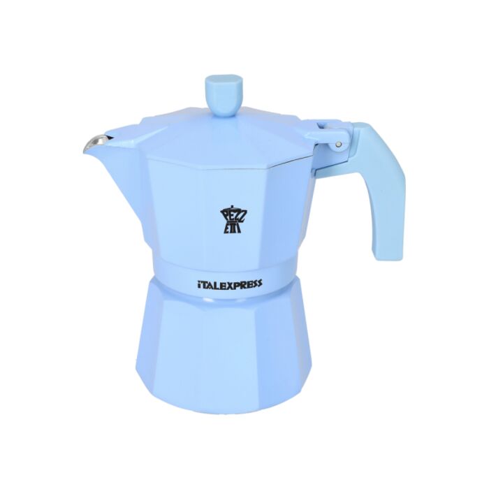 Pezzetti Italexpress Aluminium Moka Pot 3 Cup Pastel Light Blue