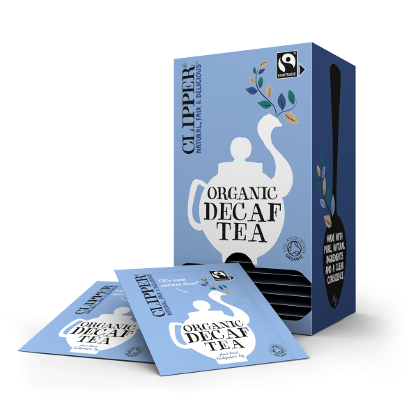 Clipper Decaf Tea Tagged & Enveloped