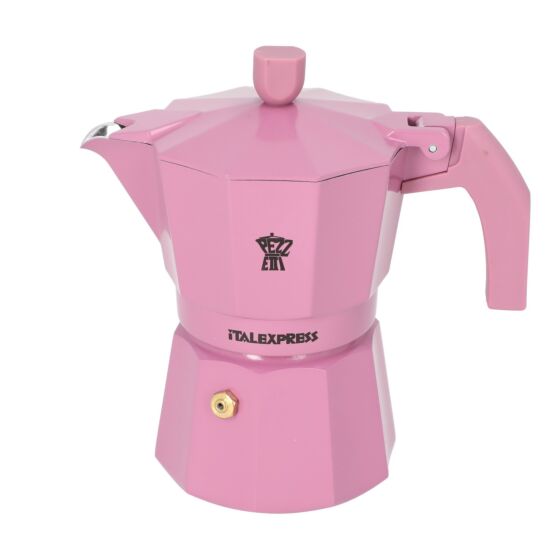 Pezzetti Italexpress Aluminium Moka Pot 3 Cup Pastel Magenta