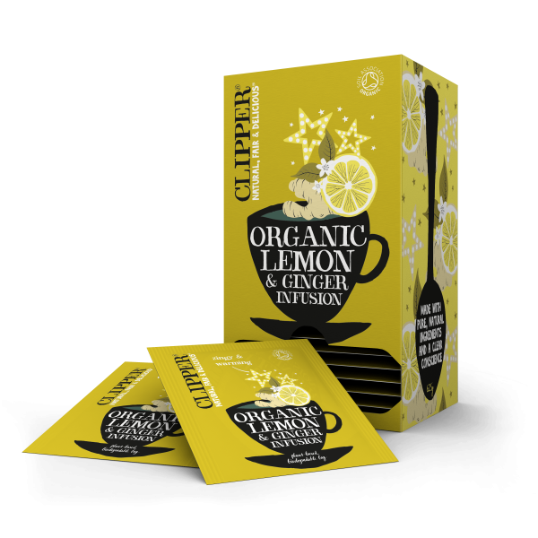 Clipper Lemon & Ginger Tagged & Enveloped