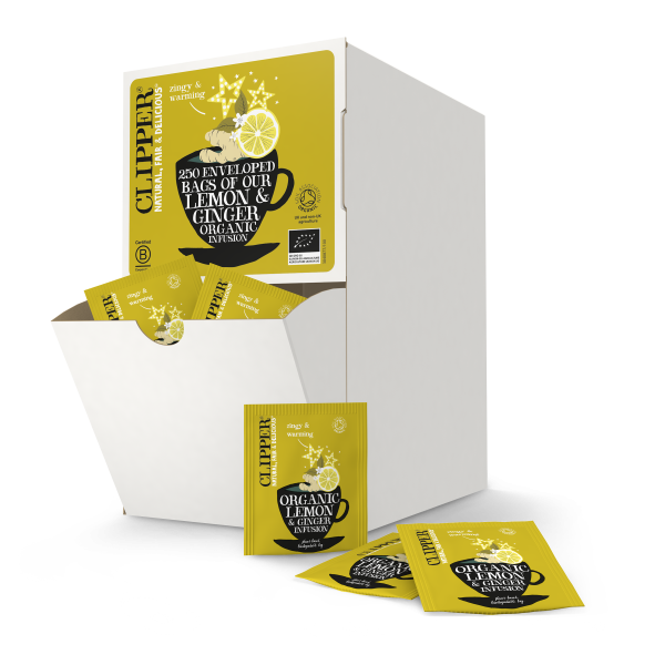 Clipper Lemon & Ginger Tagged & Enveloped